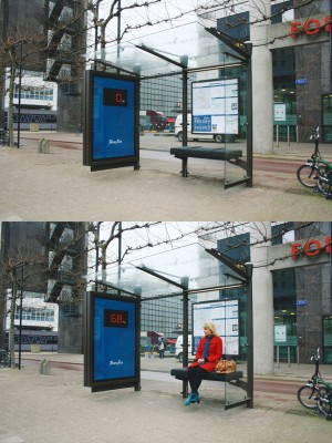 FitnessFirst bus stop citylight scale